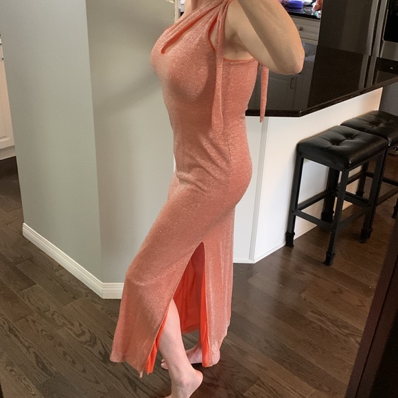 Revolve Taki Maxi Dress, One Shoulder Split - Picture 3 of 7